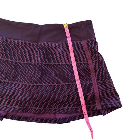 Lululemon Athletica Pace Rival Purple Patterned Skirt With Shorts Like New - Picture 3 of 8